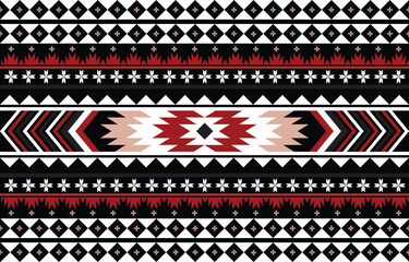 African tribal seamless pattern drawing, Doodle elements symbol, ethnic Aztec geometric design. Maya border handy craft with colorful decoration. Vector illustration for ancient print and textile.