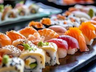Artful Array of Sushi Delicacies