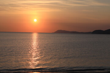 sunset over the sea