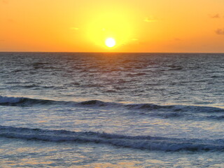 Obraz premium Coucher de soleil sur la mer