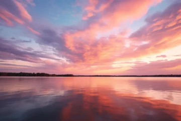 Möbelaufkleber sunset over the river © Awais