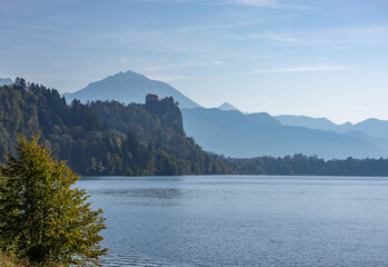 Landscape of Lake Bled  in Slovenia - 741912317