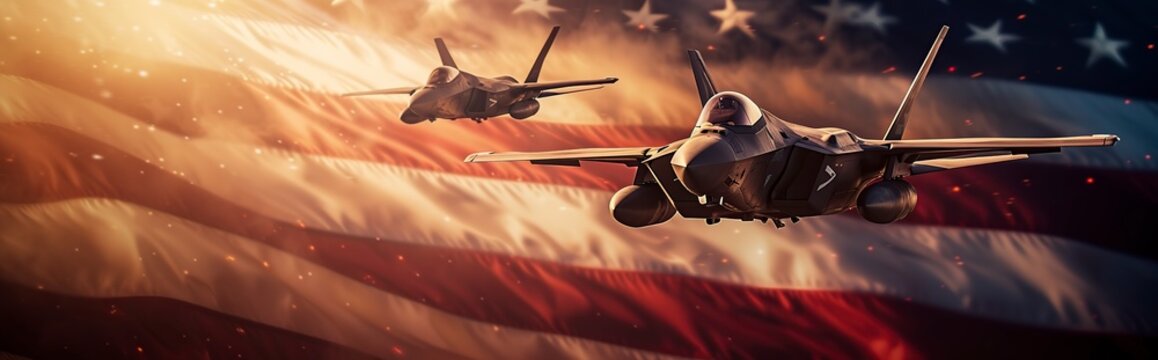 air force of the United States of America united in the fight, concept of attack