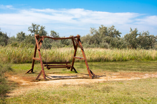 wooden swing