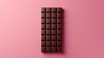 A mouth-watering hyper realistic chocolate bar in the shape of a gladiator, enticingly isolated on a pastel pink background. Indulge in the perfect blend of artistry and decadent flavor.