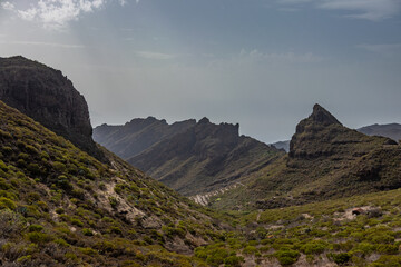 Teno mountains in sunlight on Tenerife - 741920985