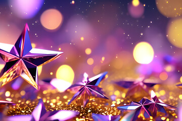 Pink star background Generative AI