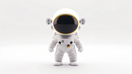 A 3D rendered image of a cute astronaut floating against a clean white background. This whimsical illustration combines the wonder of space exploration with a touch of adorable charm. Perfec