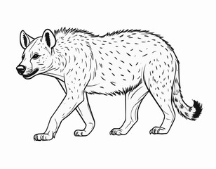 Vector hand drawn doodle sketch hyena
