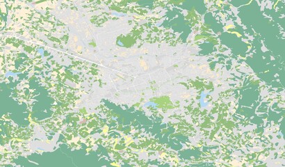 city map of Tirana, Albania	 - 741934392
