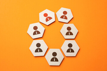 The team has an overabundance of members and cannot work effectively. Dismissal and optimization of the group. Strategic management to ensure continued efficiency. Managing growth in employee numbers