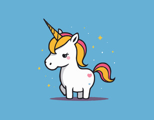 Unicorn drawing, cartoon element, clip art
