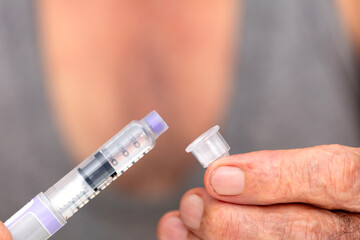 insuline concept with old man 