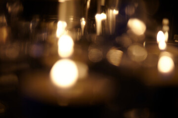 candle lights  on the dark background