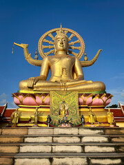 Golden Buddha statue in Wat Phra Yai temple, Koh Samui, Thailand