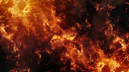 Obraz premium intense flames background generative ai