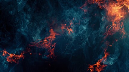 intense flames background generative ai - obrazy, fototapety, plakaty