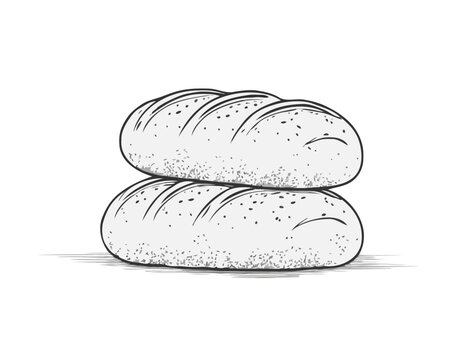 recommend clip art: Bread rolls, outline
