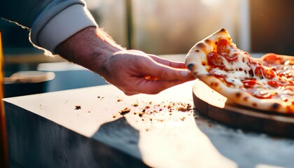 Fototapeta premium Delicious pizza, fast food, restaurant