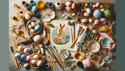 Eco -Easter, eggs decoration pastel colors - 741958960