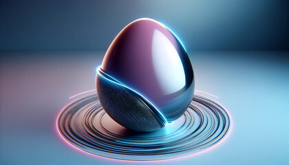 Future easter, egg in  minimalistic style - 741959100