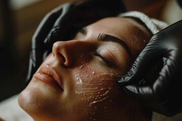 Una mujer teniendo una sesión de depilación láser en un centro especializado de depilación laser