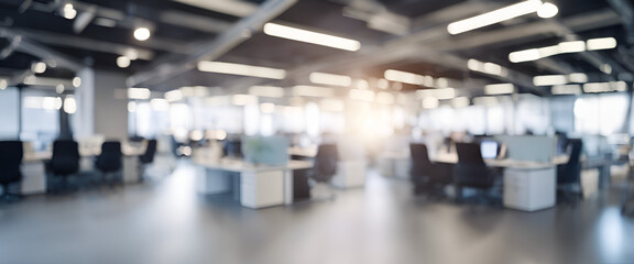 - Blurred Empty Open Space Office - Abstract Light Background