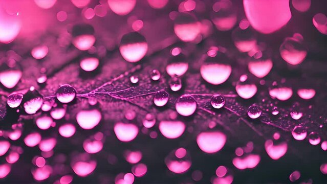 Detailed view of water droplets resting on a leaf, showcasing the natural phenomenon of condensation and the surface tension of the leaf