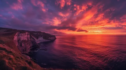 Foto op Canvas Beautiful sunrise over the sea © Shami