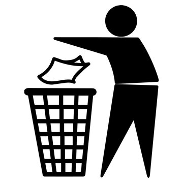 Trowh gerbage icon, transparent background png