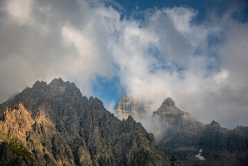 Various images from the Black Sea plateaus mountain peaks plateau houses clouds streams waterfalls lakes day and sunset colors