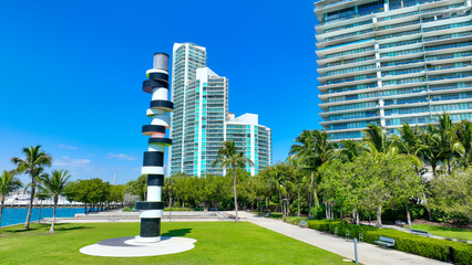 South Pointe park on Miami Beach, Florida