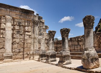 The ancient synagogue of Capernaum, (White Synagogue), is a Jewish temple from the 4th or 5th...