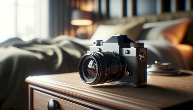 a camera in the bedroom