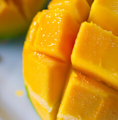 Close up of mango delicious and juicy.