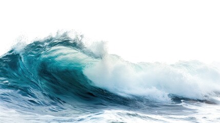 Close-up of breaking ocean waves .white background - obrazy, fototapety, plakaty
