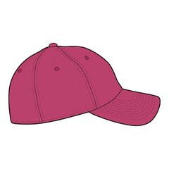 Casual Classic Cap Flat Sketch Vector Design Illustration