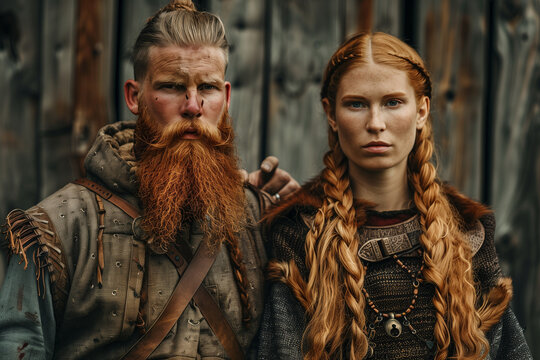 Viking Couple Man and Woman