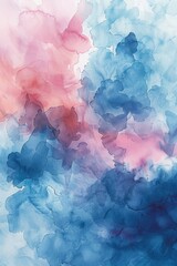 Dreamy Cloud-Like Effect: Soft Watercolor Washes in Pastel Hues for a Peaceful Desktop Environment