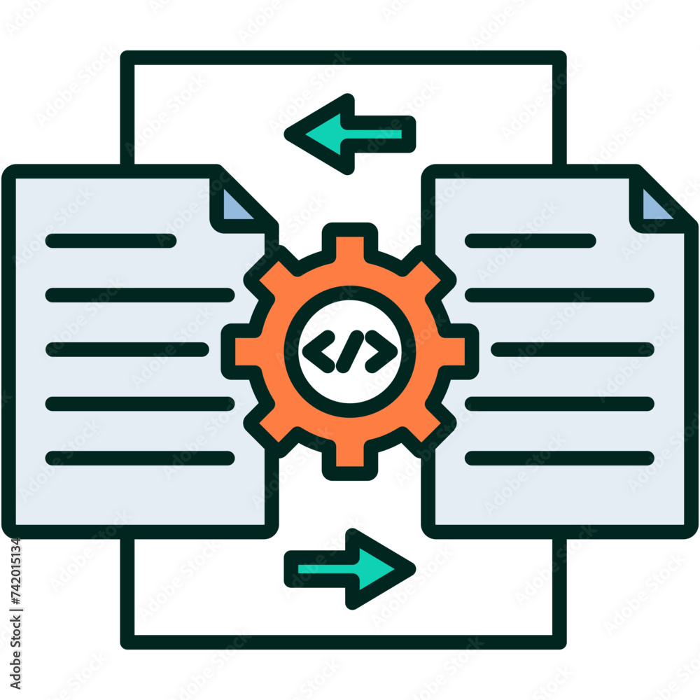 Wall mural Version Control Illustration