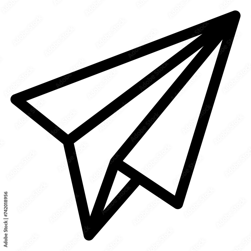 Sticker paper plane icon