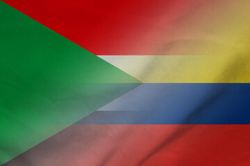 Sudan and Colombia political flag transborder relations COL SDN