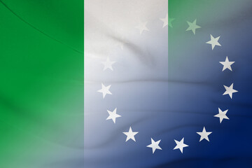 Nigeria and Cook islands political flag international contract COK NGA
