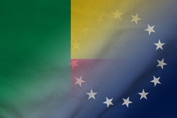 Benin and Cook islands political flag international negotiation COK BEN