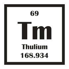 Thulium chemical element icon