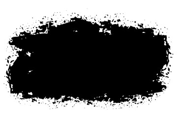 Ink splat overlaid by dots in black and white.