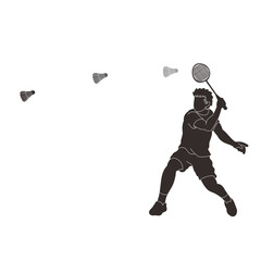 Badminton Player Silhouette