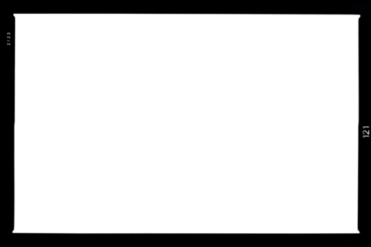 Artistic template of a thick retro photo film frame of a middle format camera with transparent background (png image)	