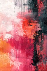 Watercolor Meets Digital Error: A Unique Glitch Abstract for an Artistic Wallpaper Experience