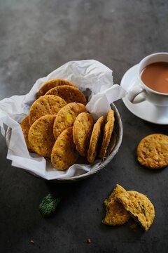 Mathri or wheat crackers - Indian savory Diwali snacks